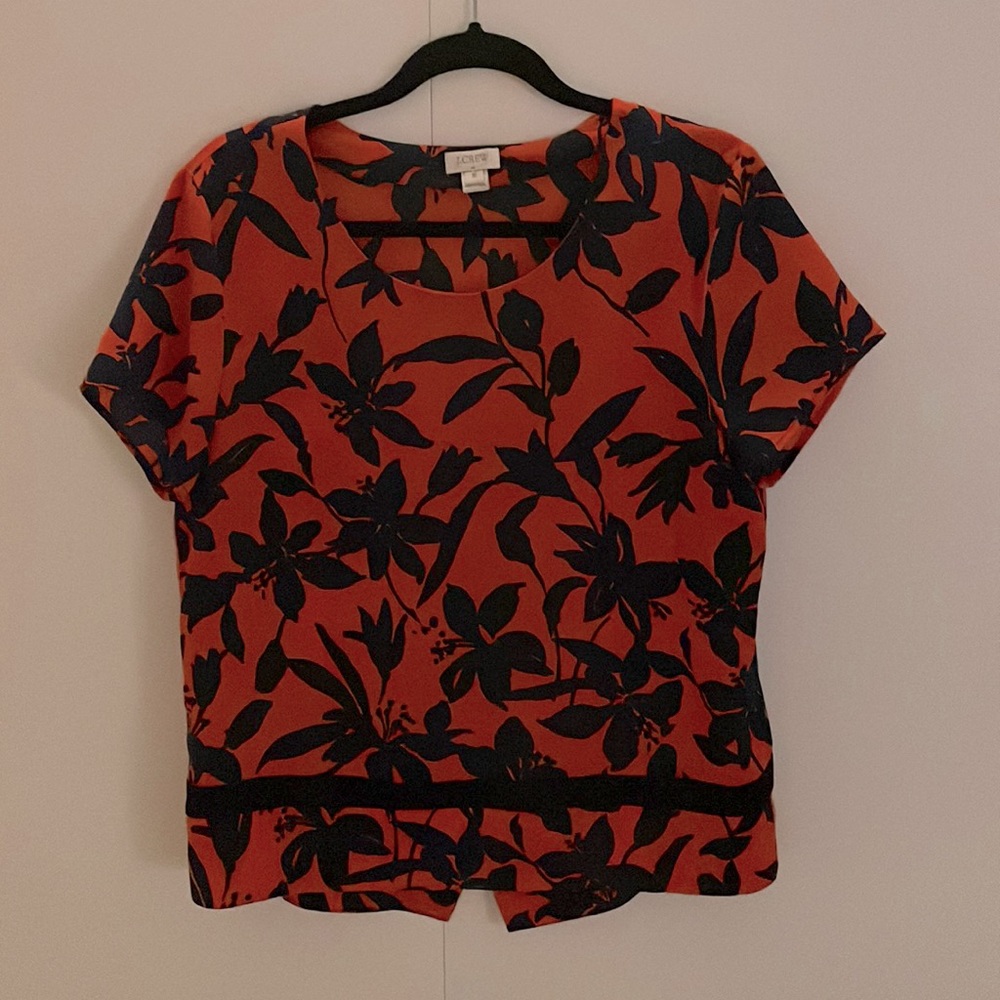 JCREW Floral Top sz M